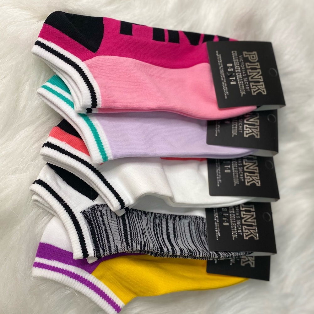 5 Pair Bundle Pink Victoria’s Secret Socks - Picture 9 of 12